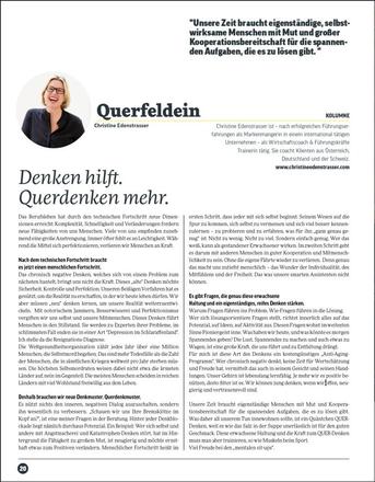 Meine Kolumne im neuen Magazin QUER!